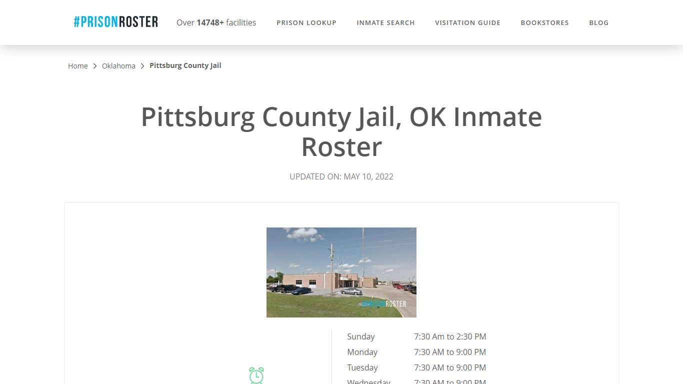 Pittsburg County Jail, OK Inmate Roster